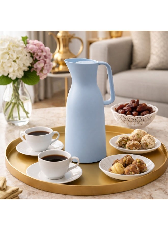 Host ✨ Host Matte Sky Blue Tea and Coffee Thermos – 1 Liter Capacity | Modern Elegance and Perfect Heat Retention ☕💙 - Image 1
