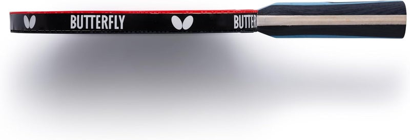 Butterfly Team Challenger Table Tennis Bat, Professional Table Tennis Bat for Beginners and Advanced Players, ITTF Approval for Competitions, Black, Ice Blue, Concave - Image 3