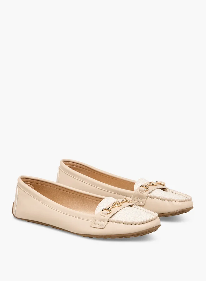 سيليست Women's Monogram Print Slip-On Loafers