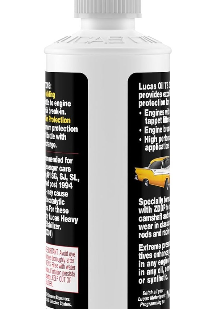 Lucas Oil 10063 Engine Break-In Oil Additive with TB Zinc Plus - 16 Ounce - Image 2