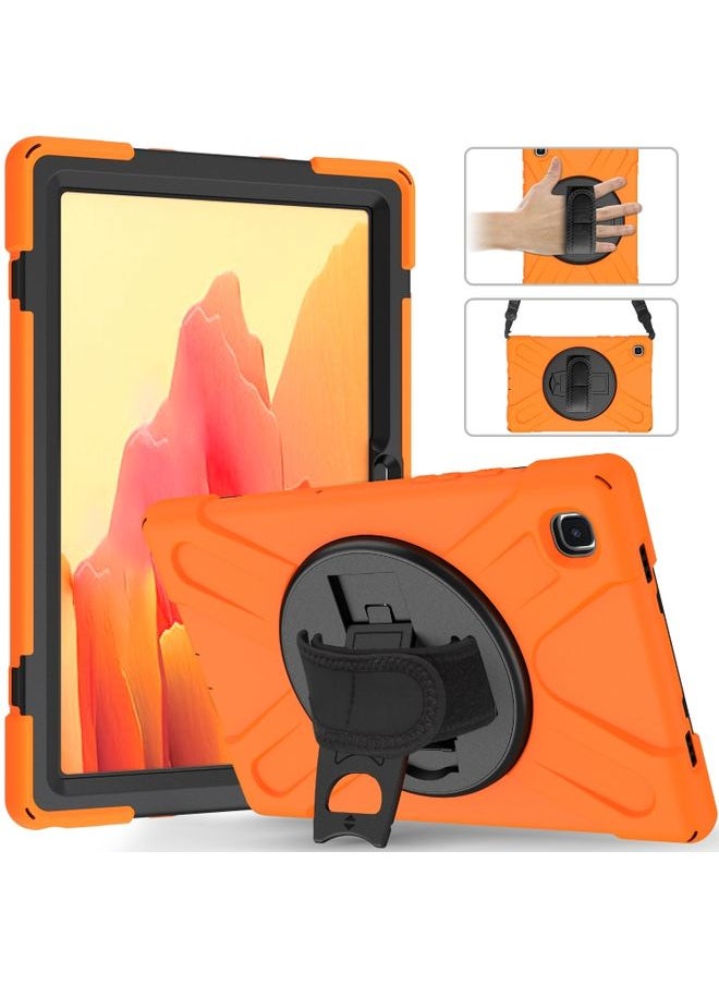 HuHa - Case Cover For Samsung Galaxy Tab A7 10.4 2020 T500 / T505 Shockproof Colorful Silicone + PC Protective Case with Holder & Shoulder Strap & Hand Strap Orange - Image 1