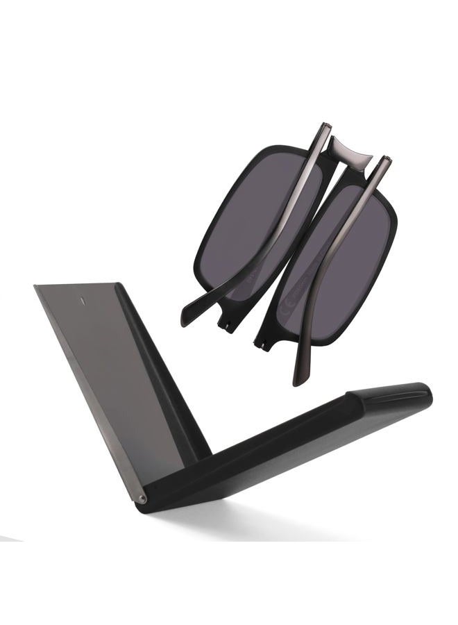 SKYOAK Unbreakable Evolved Folding Reading Glasses For Women Men Blue Light Blocking Anti UV Eyestrain Foldable Portable Compact Readers with Flat Hard Case Pocket Computer glasses 1.5 BLACK - Image 1