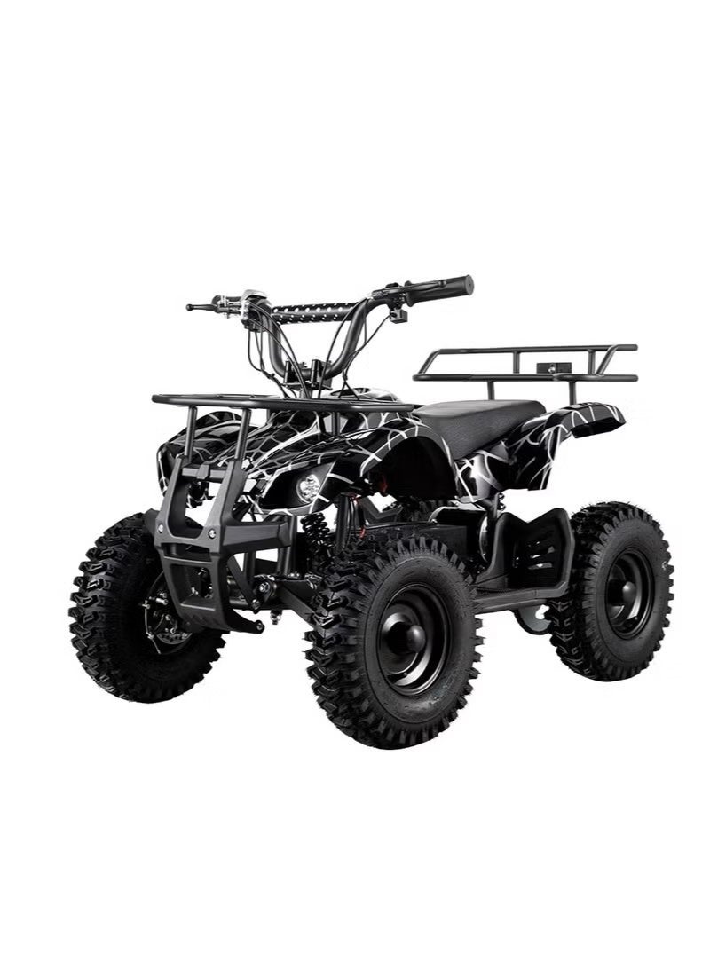 500W 4X4 Kids Dune Buggy Electric ATV with Reverse Gear, Dual Speed Modes, LED Lights, Front & Rear Suspension, Disc Brakes, 36V Battery, Off-Road Four Wheel Mountain Bike for Sand, Desert & Outdoor Adventure Ride up to 22KM/H, Heavy Duty Iron Frame, Max Load 100KG，Black