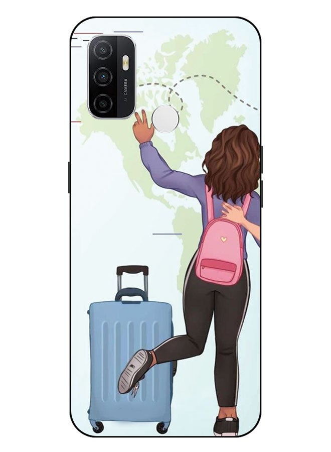 الصيد العين غطاء حماية مطبوع لهاتف Oppo A11s - فتاة السفر - Image 1