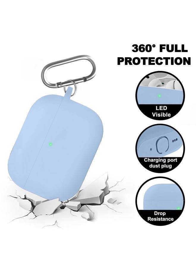 Woyinger Compatible with AirPod Pro 3 Case Cover with Cleaner Kit, Soft Silicone Cover for AirPods Pro 3rd Generation Comes with Keychain for Women Men,Suitable for 3rd Generation Case, Sky Blue - Image 4