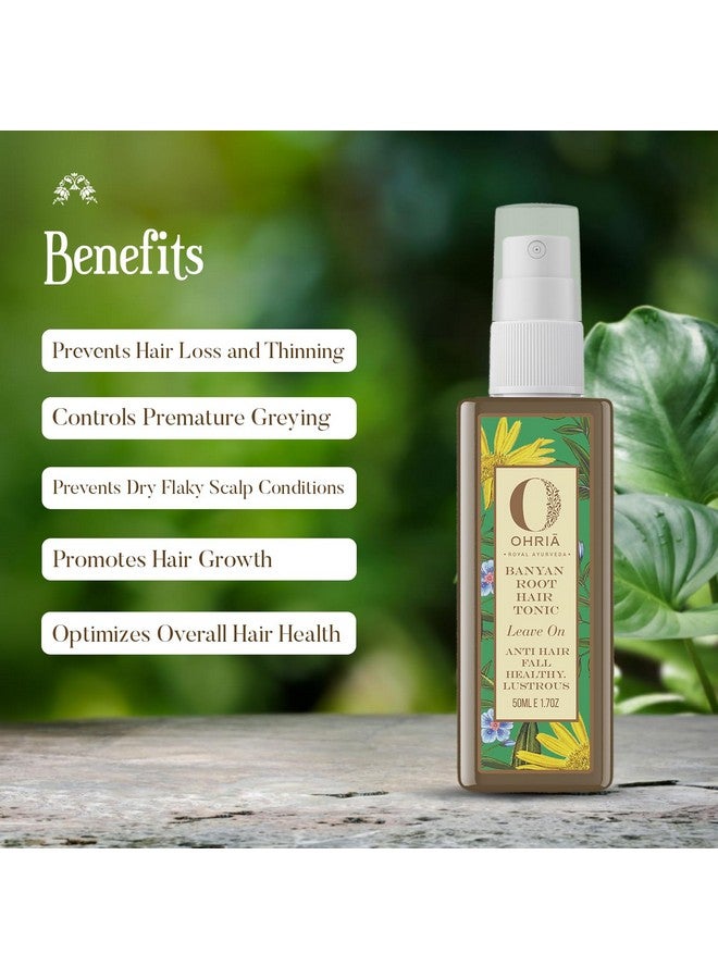 Ohria Ayurveda Banyan Root Ayurvedic Hair Tonic for Hair Fall Control & Growth | With Hibiscus, Brahmi & Natural Herbs | Men & Women| For All Hair Types- 200 ml - Image 3