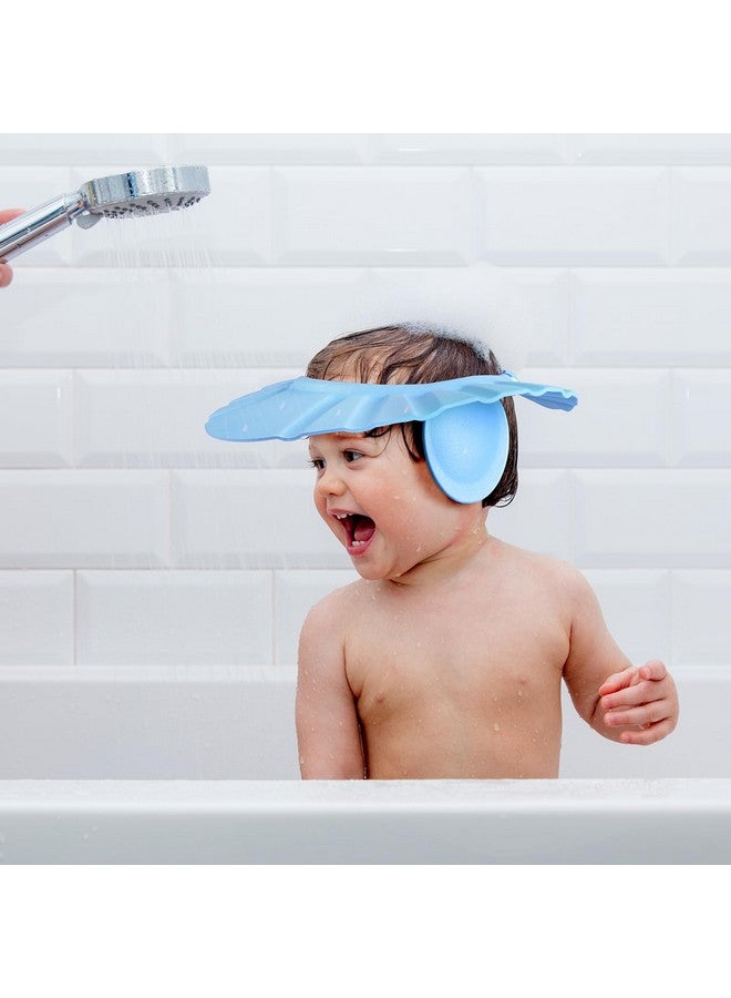 BabyMoo Baby Shower Cap Soft Adjustable Baby Bath Head Cap Visor for Washing Hair Shower Bathing Protection Bath Cap for Toddler, Baby, Kids, Children-Blue - Image 2