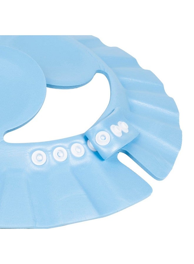 BabyMoo Baby Shower Cap Soft Adjustable Baby Bath Head Cap Visor for Washing Hair Shower Bathing Protection Bath Cap for Toddler, Baby, Kids, Children-Blue - Image 4