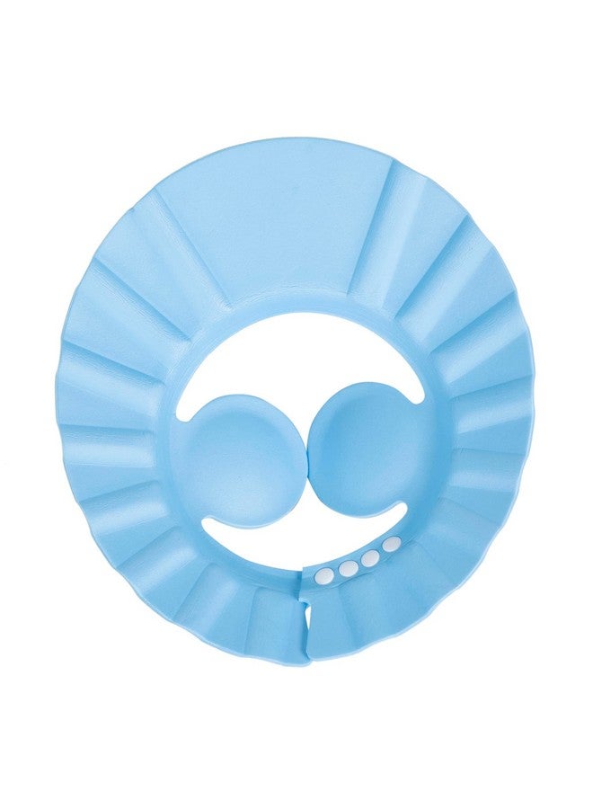 BabyMoo Baby Shower Cap Soft Adjustable Baby Bath Head Cap Visor for Washing Hair Shower Bathing Protection Bath Cap for Toddler, Baby, Kids, Children-Blue - Image 1