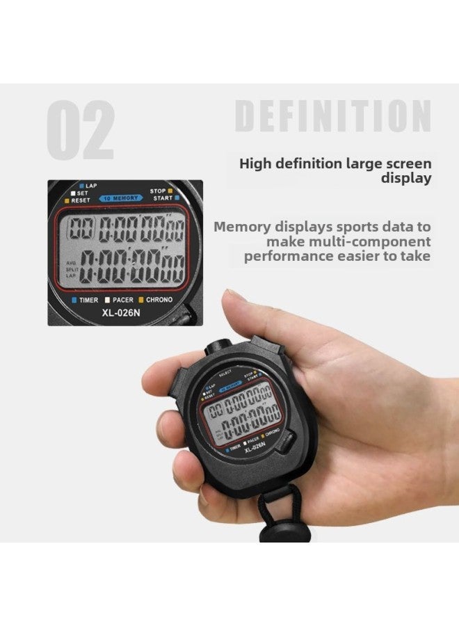 Generic Track And Field Running Swimming Referee Stopwatch Student Sports Fitness Training Competition Special Electronic Stopwatch Timer-Display Accuracy:Entry Model-model 013 - Image 4