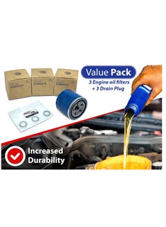 Genuine 4STEED MOTORS Set of 3 Genuine OEM Engine Oil Filter 26300-35505-ST and Drain Plug Gasket 21513-23001 fit for Hyundai, Kia  - Image 4
