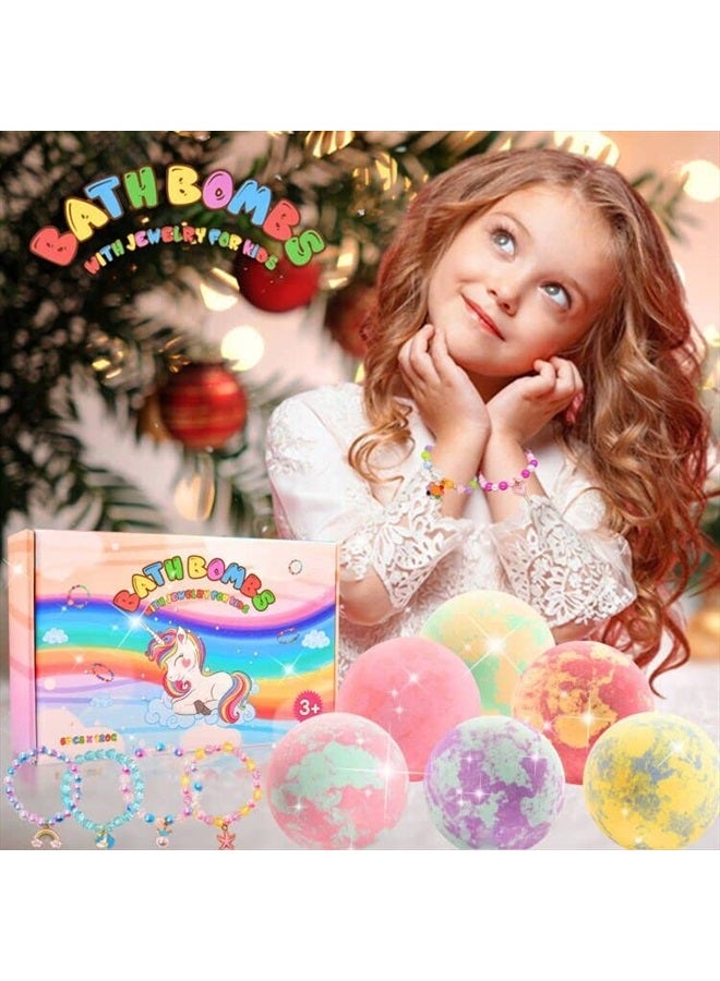 MADO Unicorn Bath Bombs with Surprise Inside for Kids Girls, Kids Bath Bombs Birthday Gifts for Kids Surprise Gifts for Girls, Organic Bath Bombs Unicorns Gifts for Girls with Jewelry Inside Princess Toys - Image 3