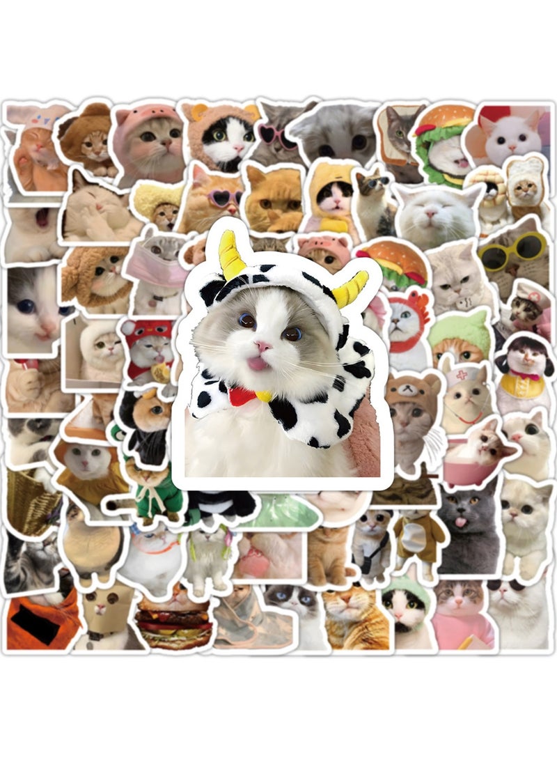 100 Pcs Cat Stickers, Cute Cat Stickers Funny Cat Meme Vinyl Waterproof Stickers for Adults Teens - Image 5