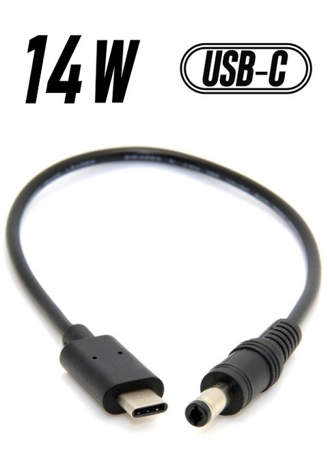 Cablecc USB 3.1 Type C USB-C to DC 5.5 2.5mm Power Plug Extension Charge Cable for Air Pro 20cm