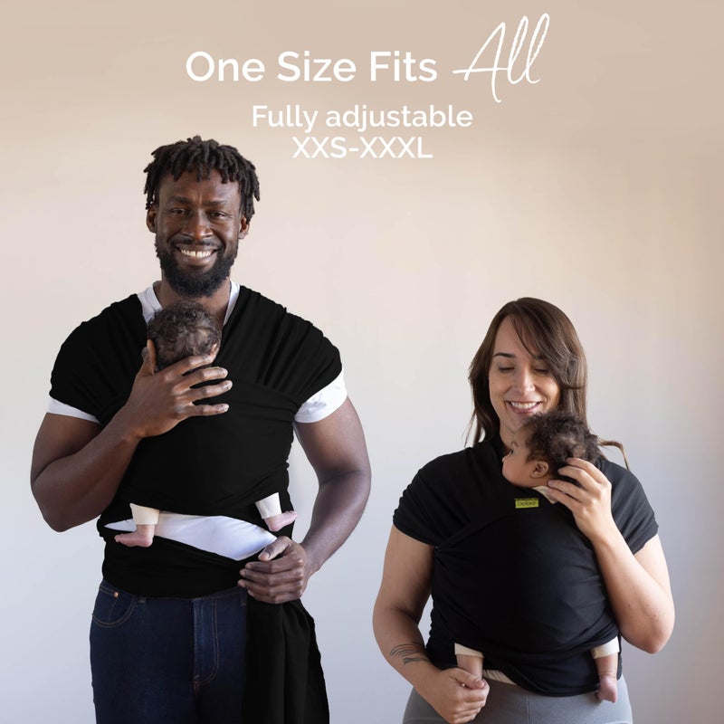 Boba Baby Wrap Carrier â€“ Original Baby Sling Carrier for Newborns (7â€“35 lbs), Soft, Secure, Hands-Free & Ergonomic, Ideal for Comfortable Bonding, New Parents (Black) - Image 5