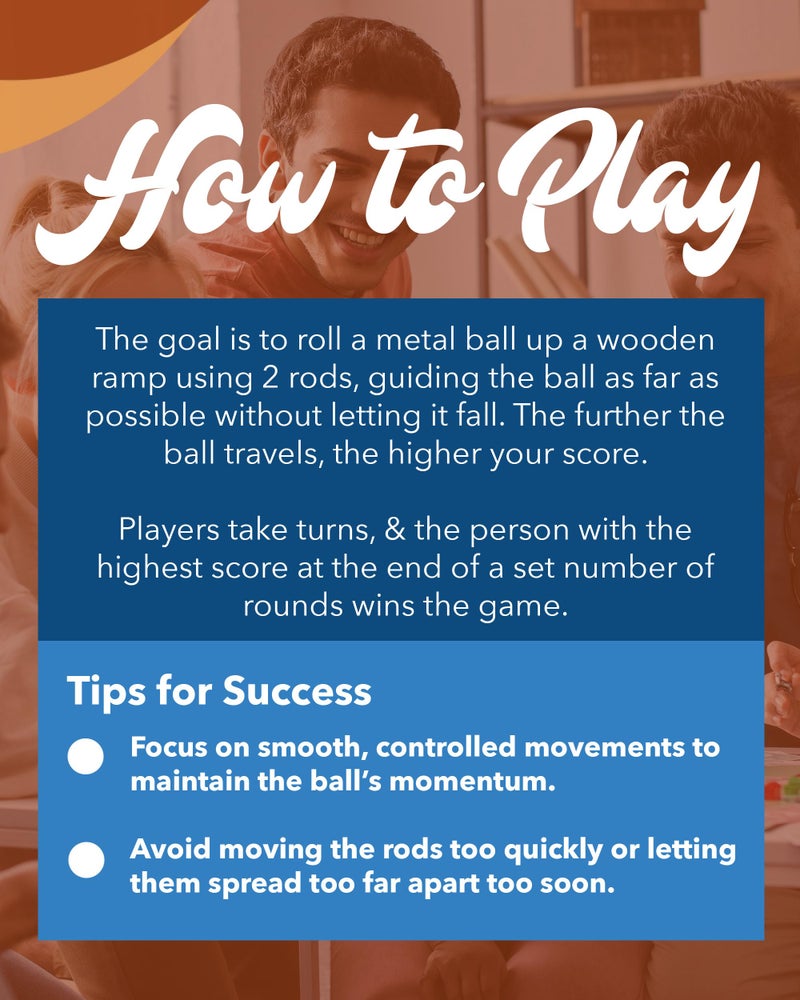 WE Games Shoot The Moon - Classic Solid Wood Rolling Ball Game for Family Fun & Skill Building, Enhances Social Skills, Patience & Perseverance - Image 3