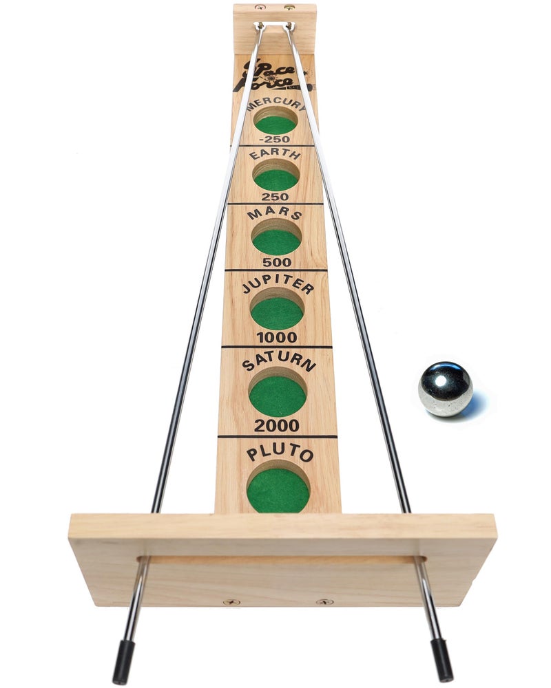 WE Games Shoot The Moon - Classic Solid Wood Rolling Ball Game for Family Fun & Skill Building, Enhances Social Skills, Patience & Perseverance - Image 1