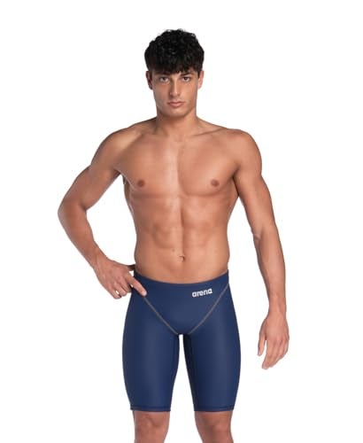 ARENA Powerskin ST Next Men’s Racing Jammer Competition Swimsuit One Piece Athletic Swim Team Championship Tech Suit, Navy, Size 24 - Image 1