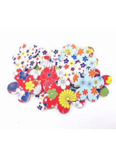 Yueton yueton 20pcs Flower Shape Colorful Printing Style Double Sided Nail Files Emery Board Cosmetic Manicure Pedicure Tool 