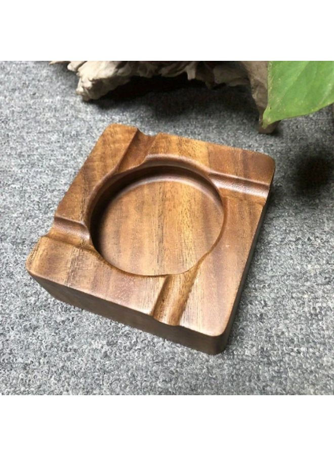 Solid Wood Ashtray 5 12x5 12 Inch Handcrafted Cigar Rest For Home Hotel Office - Image 4