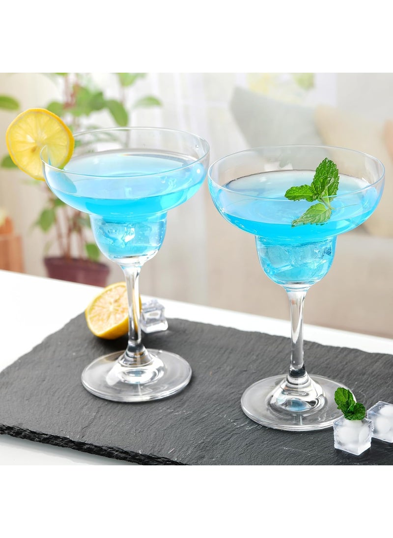 BLISS START BLISS START Margarita Glasses Set of 2 Margarita Cocktail Glasses 190 ml Clear Daiquiri Glasses for Parties Classic Cocktail Drinking Glasses for Frozen Drinks Clear  - Image 1
