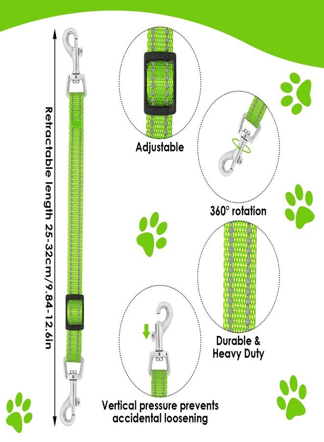 Amabro 2PCS Reflective Dog Safety Collar Clips, Adjustable Nylon Pet Collar Double Ended 360 Degree Rotatable Backup Clasp Clips Dog Collar Harness Connector (Green, Pink) - Image 5
