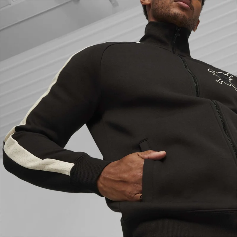 بوما Men Black x One Piece T7 Jacket Dk Black Men's Sweatshirt