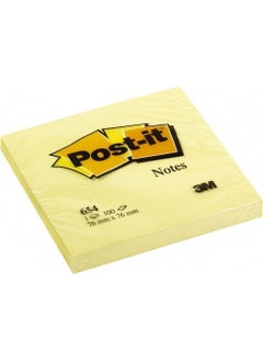 Post It Sticky Note K. Yellow 76X76Mm 654 