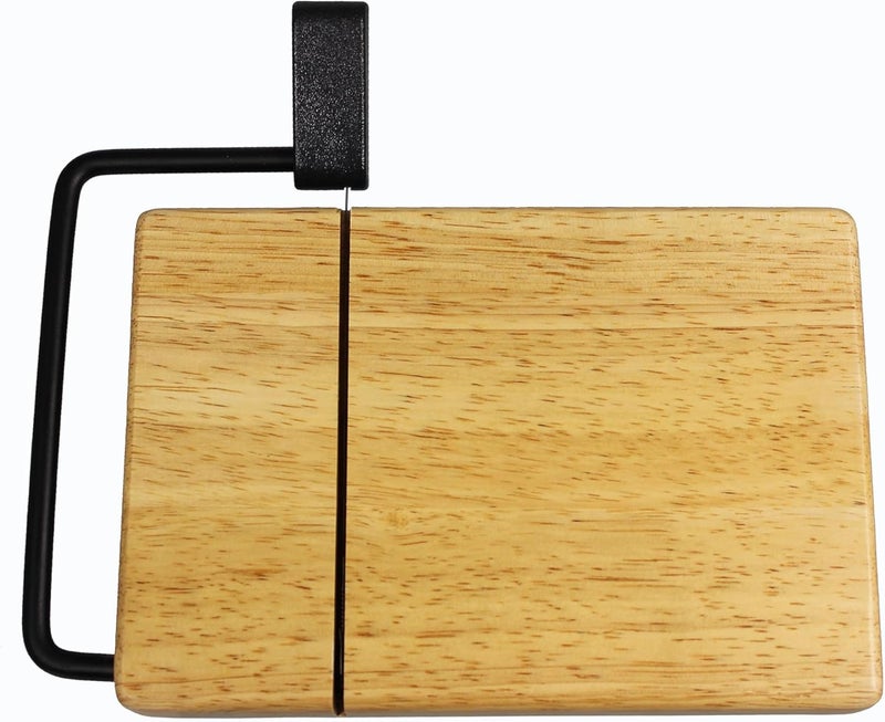 Prodyne Utility Beechwood Cheese Slicer with Adjustable Thickness and Stainless Steel Wire - Image 1
