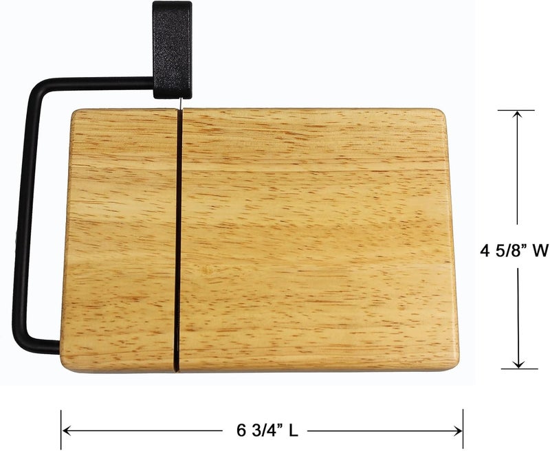 Prodyne Utility Beechwood Cheese Slicer with Adjustable Thickness and Stainless Steel Wire - Image 5