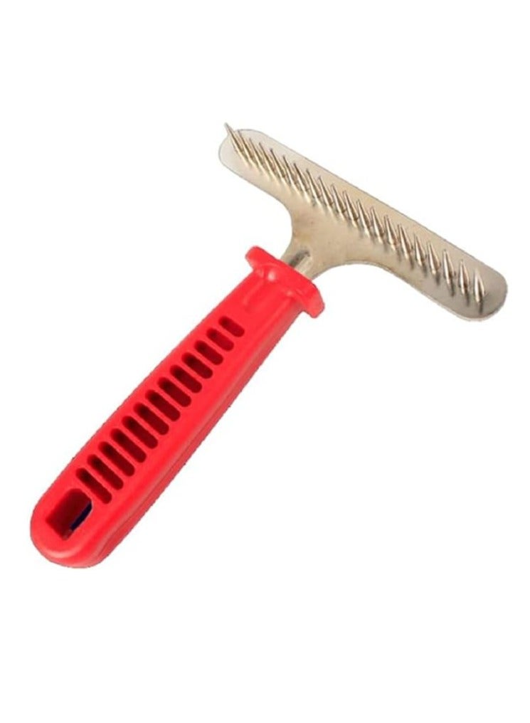 T-Shaped Pet Grooming Brush – Ergonomic Design for Easy Grip, Removes Loose Fur & Reduces Shedding – Ideal for Cats & Dogs with All Coat Types