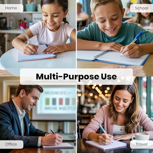 Yoobi College Ruled 8 x 10.5” Spiral Notebook Set – Bulk 6-Pack of 1 Subject Notebooks – Perfect Addition – 100 Perforated 3-Hole Punched Sheets, For School, Office & Home - Image 5