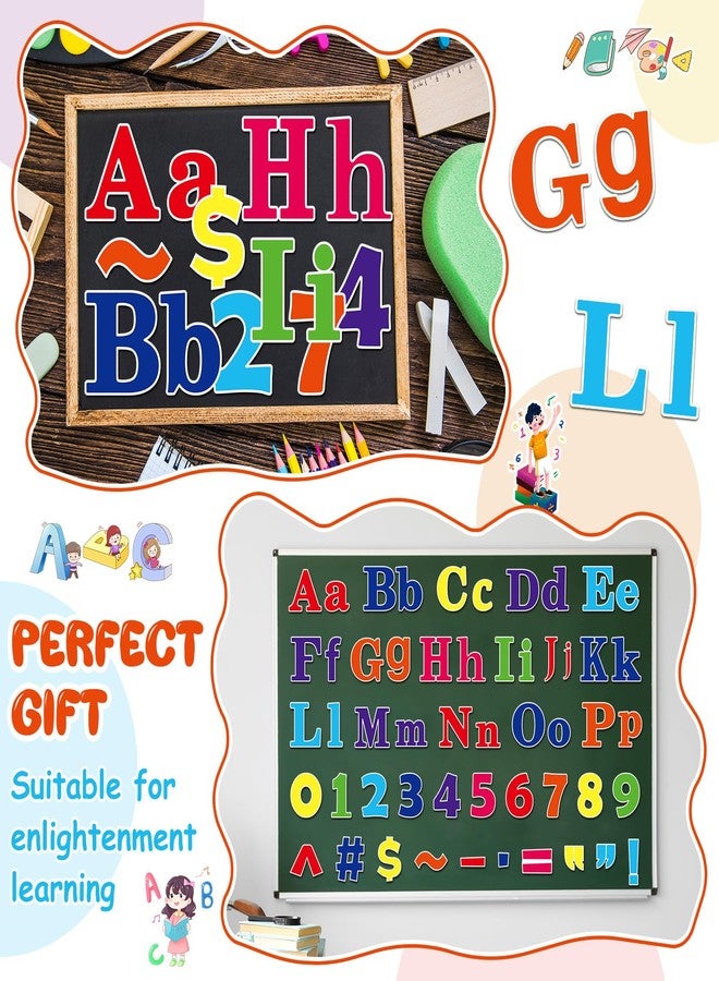 Wiooffen 81Pcs Magnetic Alphabet Letters Numbers Symbols Cutouts - Colorful Magnetic Bulletin Board Display Decorations for Home, Classroom, Bedroom - Image 5