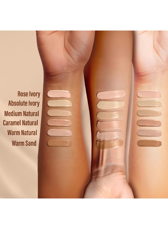 Facescanada FACES CANADA All Day Hydra Matte Foundation - Mini | 3in1 Foundation + Moisturizer + SPF 30 | 24 HR Aloe Hydration & Vitamin C | 10HR Wear | Medium to High Buildable Coverage | Absolute Ivory (18 ml) - Image 4