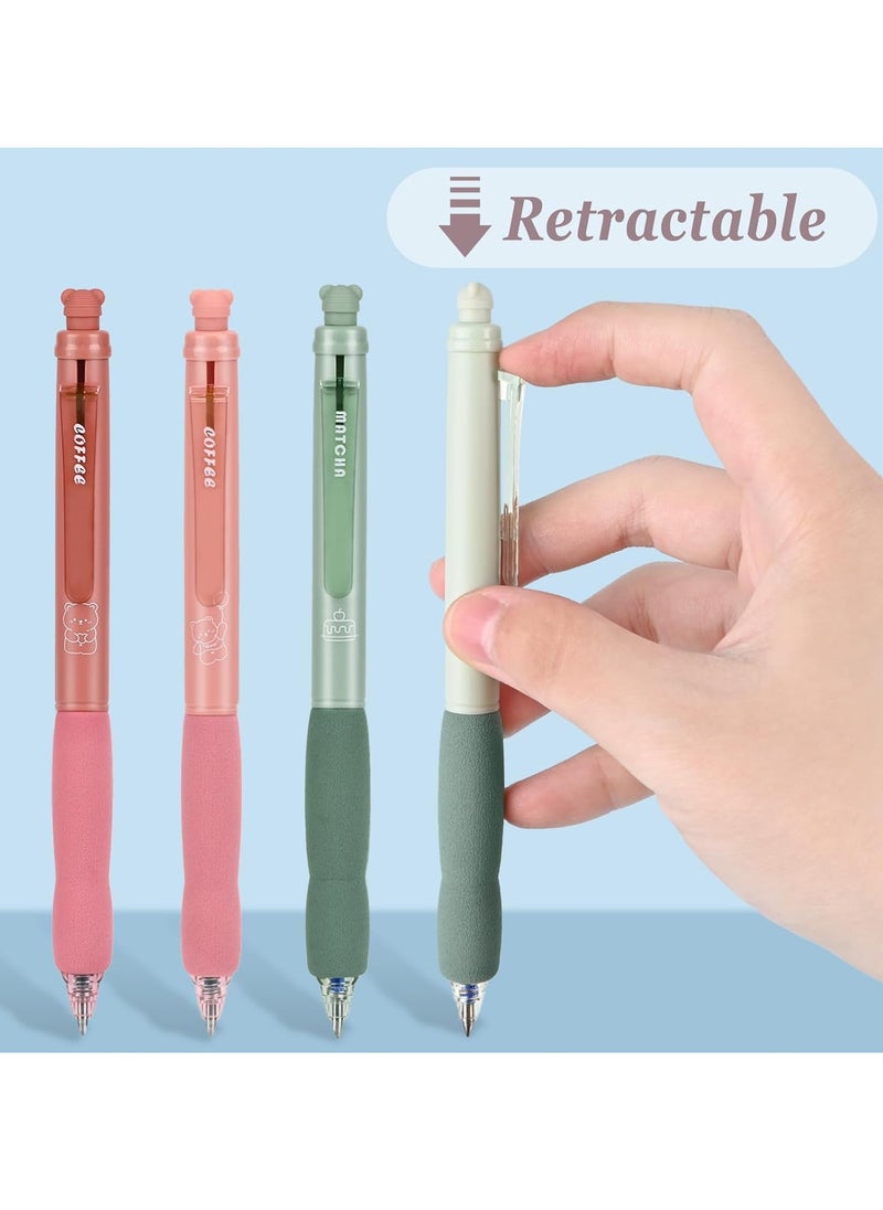 Generic Erasable Gel Pens Set, 0.5 mm Fine Point in Blue and Black Ink, Quick-Dry Smooth Writing for School, Office, Note Taking, and Journaling - 8 Pack in Pink and Green.  - Image 4