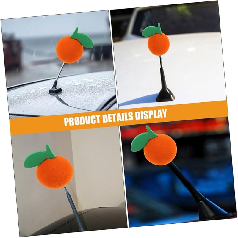 2Pcs Black EVA Car Antenna Toppers Scratch Resistant Decorative Balls Easy Installation - Image 2