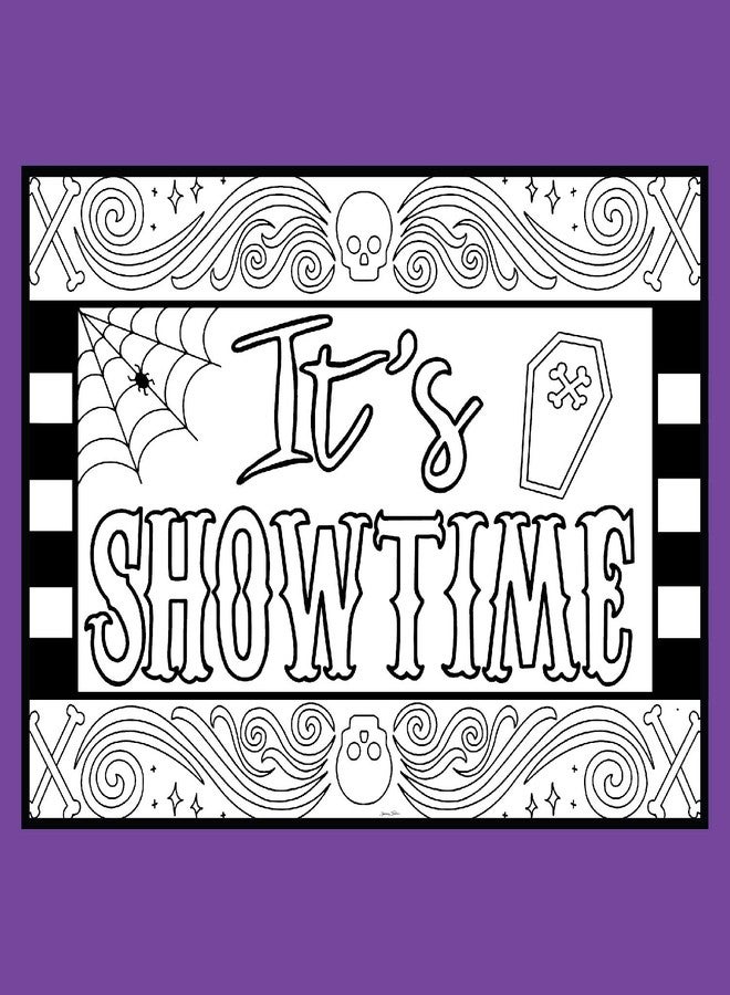 Coloring Broadway - BEETLEJUICE inspired Coloring Postcards (Set of 4) “It's Showtime” Collection, Broadway Musical Merchandise, Ideal Gift for a Broadway Theater Lover - Image 3
