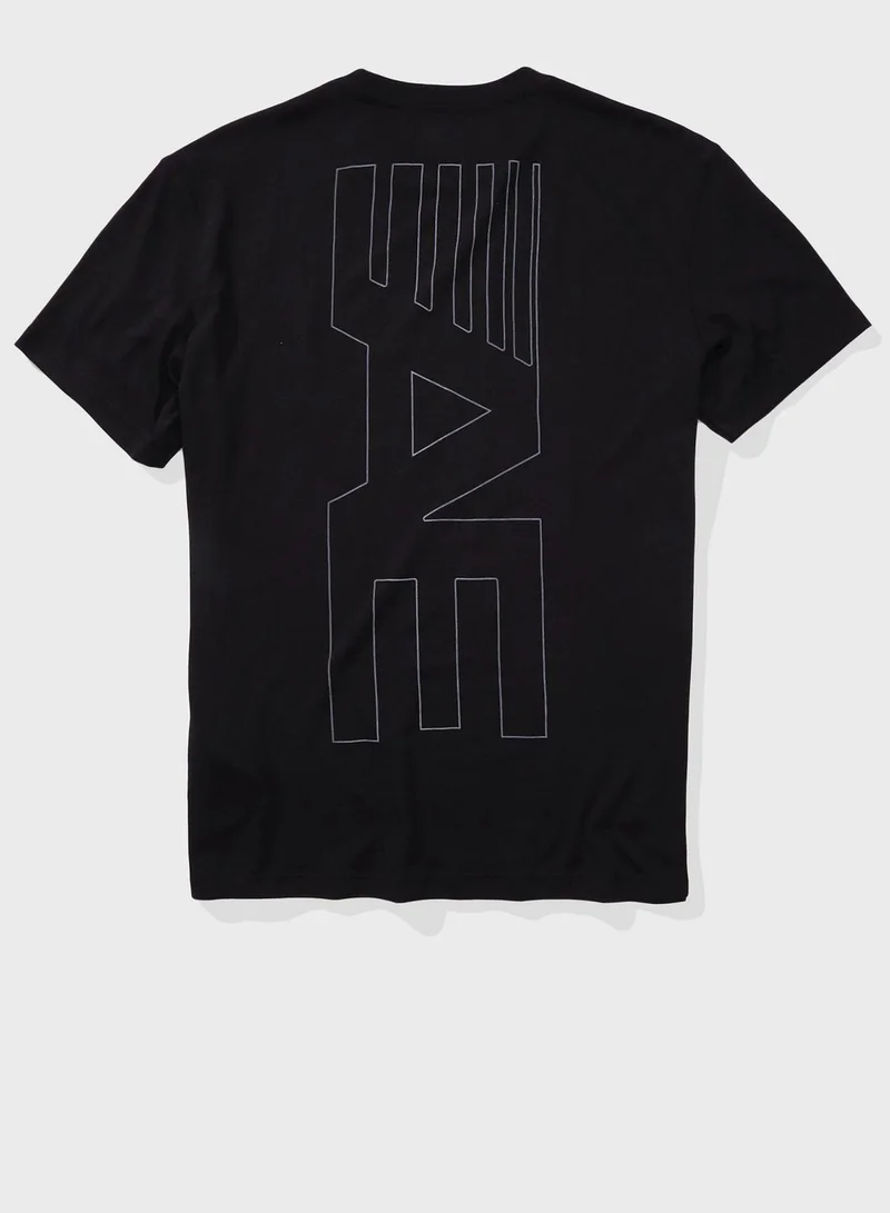 American Eagle Logo Graphic Crew Neck T-Shirt