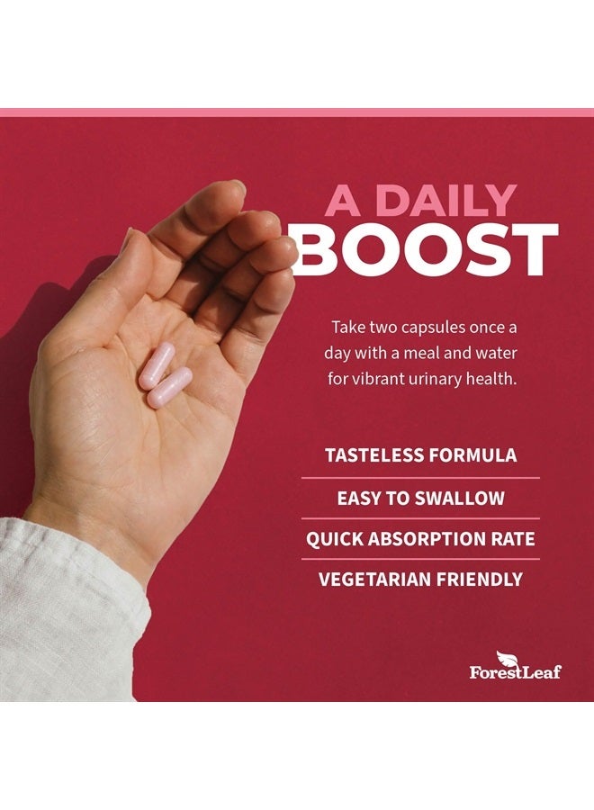 ForestLeaf D Mannose 1000mg Capsules - D-Mannose with Cranberry, Hibiscus & VIT C, Urinary Tract Health for Women and Men, Organic DMannose Pills for UTI, Urinary Health & Bladder Support 60 Capsules - Image 5