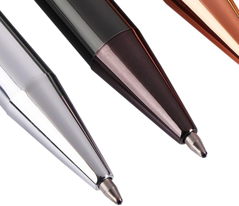 worison Elegant Slim Metallic Retractable Ballpoint Pens Smooth, Sturdy Ideal for Gifting (Grey, Pack of 1) - Image 5