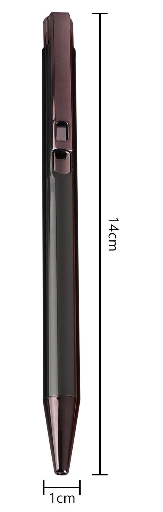 worison Elegant Slim Metallic Retractable Ballpoint Pens Smooth, Sturdy Ideal for Gifting (Grey, Pack of 1) - Image 4