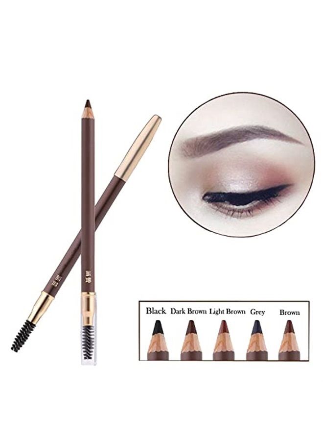 Bodermincer 1pcs Eyebrow Pencil Longlasting Waterproof Durable Liner Eyebrow 5 Colors to Choose (3# Light Brown) - Image 2