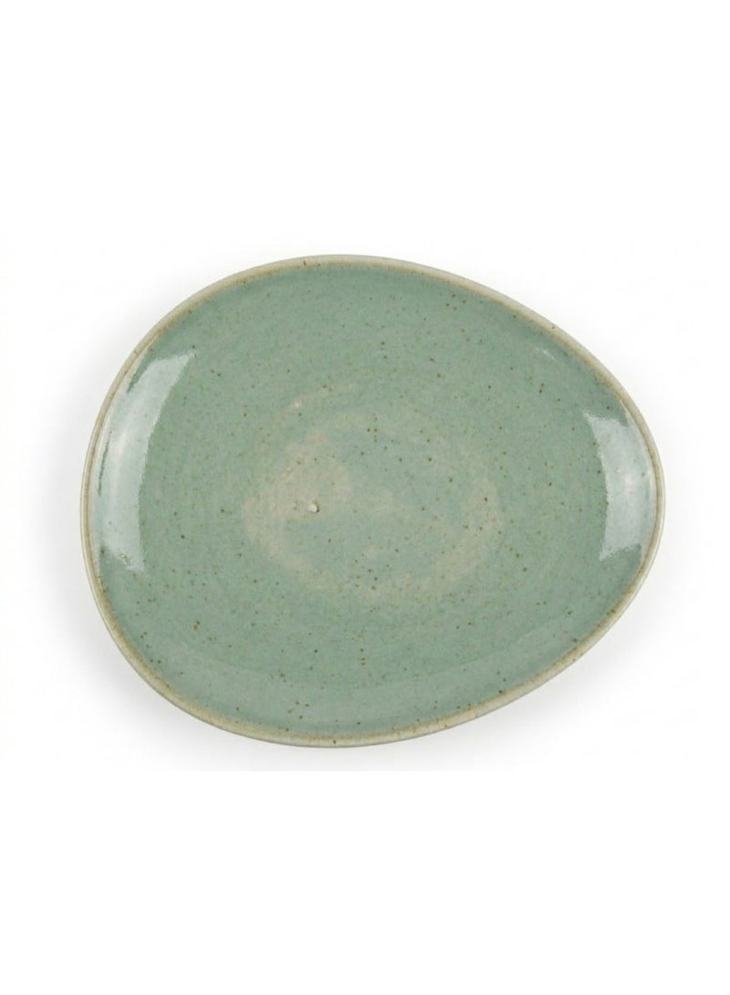 Ariane Premium Fine Porcelain Oval Miniature Plate 15cm Pattle Green - Image 1