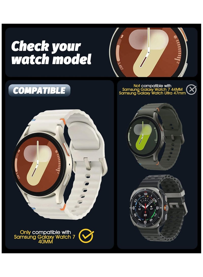 HablTech 3 Pack Screen Protector for Samsung Galaxy Watch 7 40MM with Auto-alignment Installation kit,High Definition Anti-Scratch Bubble Free Clear Tempered Glass protective film  - Image 2