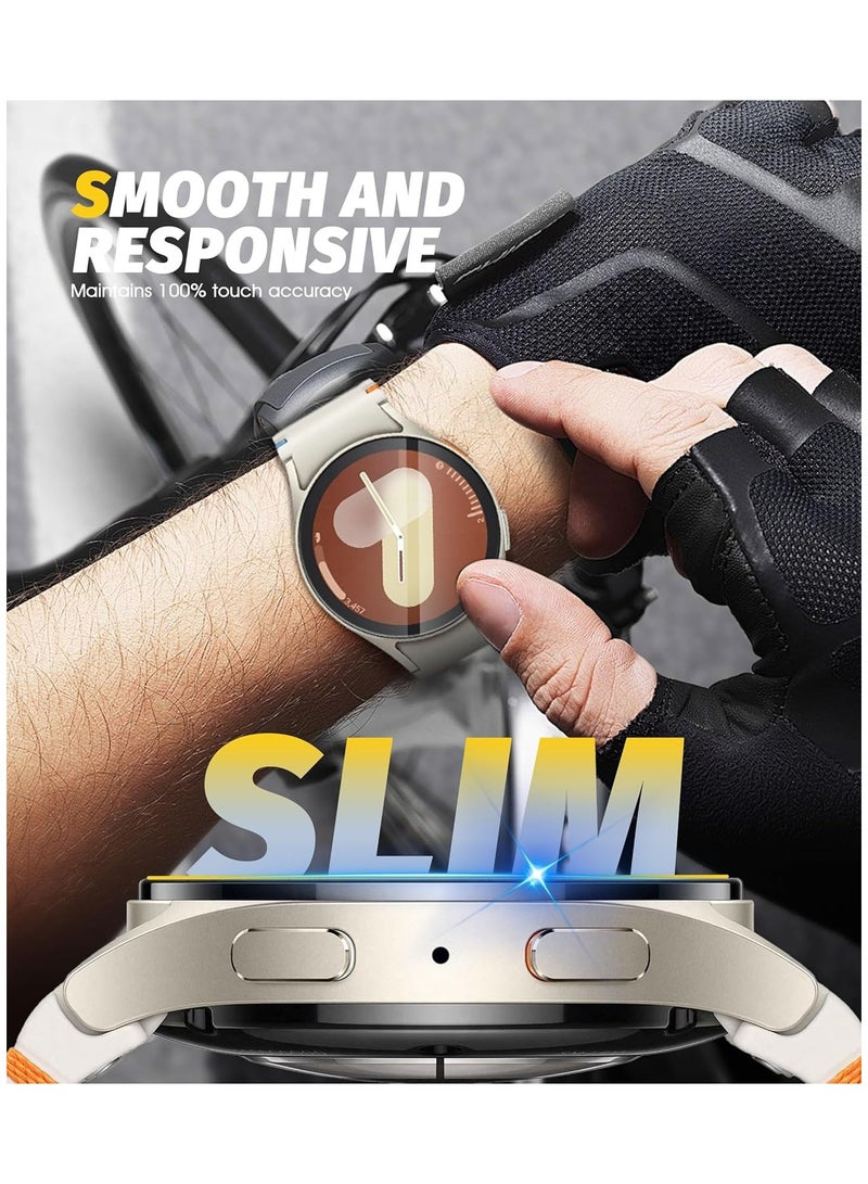 HablTech 3 Pack Screen Protector for Samsung Galaxy Watch 7 40MM with Auto-alignment Installation kit,High Definition Anti-Scratch Bubble Free Clear Tempered Glass protective film  - Image 4