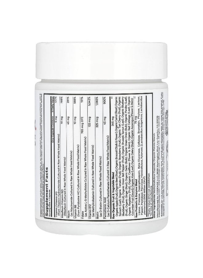 Codeage - Codeage, Raw Vitamin B-Complex, 60 Vegetable Capsules - Image 1