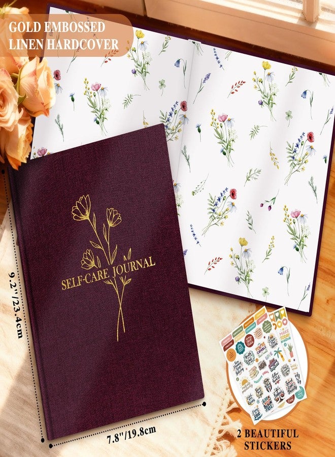 Lanpn Self Care Journal for Women, Self Love Guided Journals with Prompts, Daily Reflection Wellness & Gratitude Planner, 5 Minute Mental Health Notebook, Mindfulness Mood Log, 240 Pages, Purple - Image 2