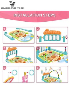 BLOOMING TIME Baby Pedal Piano Toy Multi Functional Pedal Music Early Education Baby Crawling Mat  - Image 2