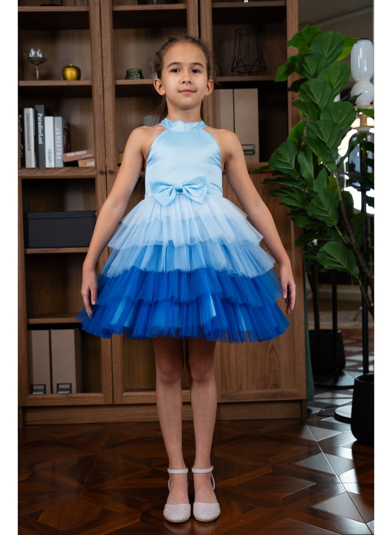 D'Daniela D' Daniela - Gina Blue Party Dress - Image 3