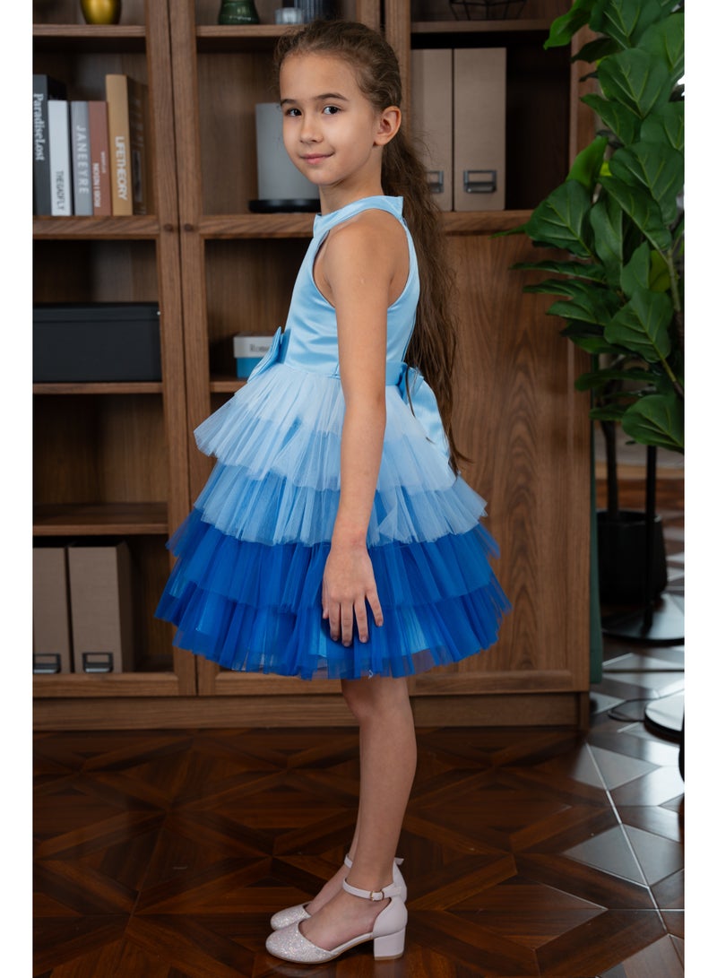 D'Daniela D' Daniela - Gina Blue Party Dress - Image 5
